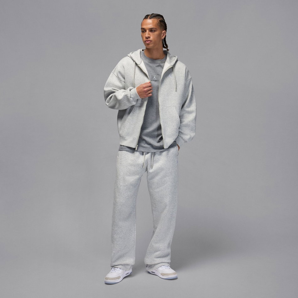 Jordan Brooklyn Oversize FZ Hoodie Erkek Gri Sweatshirt