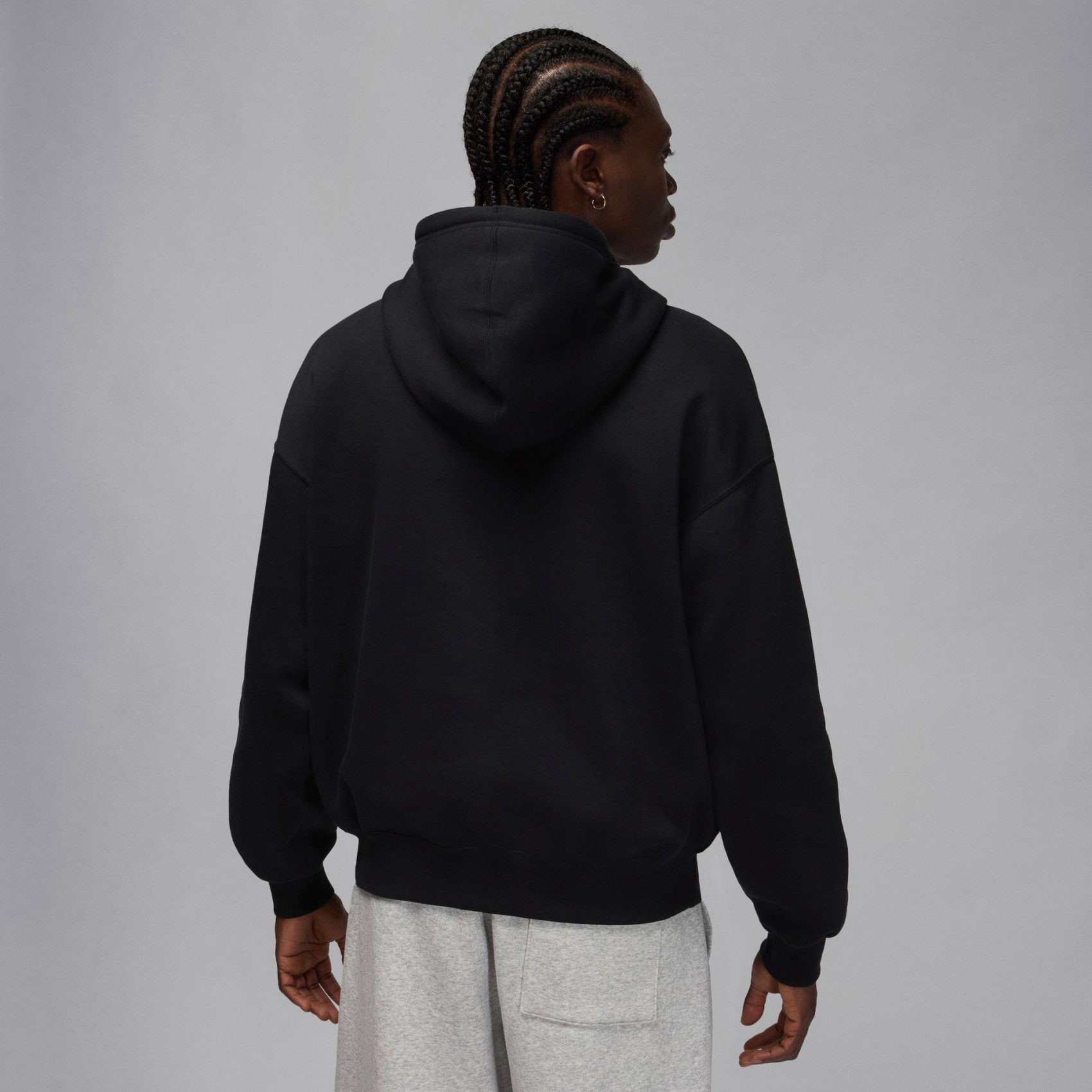 Nike Jordan Brooklyn Oversize FZ Hoodie Erkek Siyah Sweatshirt