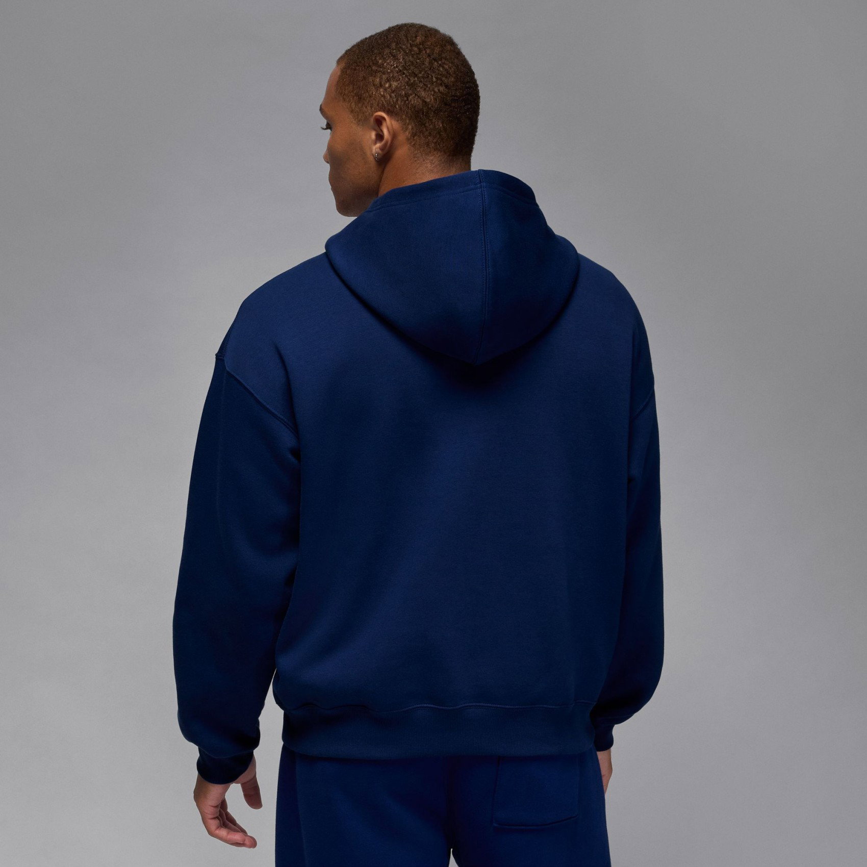 Nike Jordan Brooklyn Oversize Po Hoodie Erkek Mavi Sweatshirt