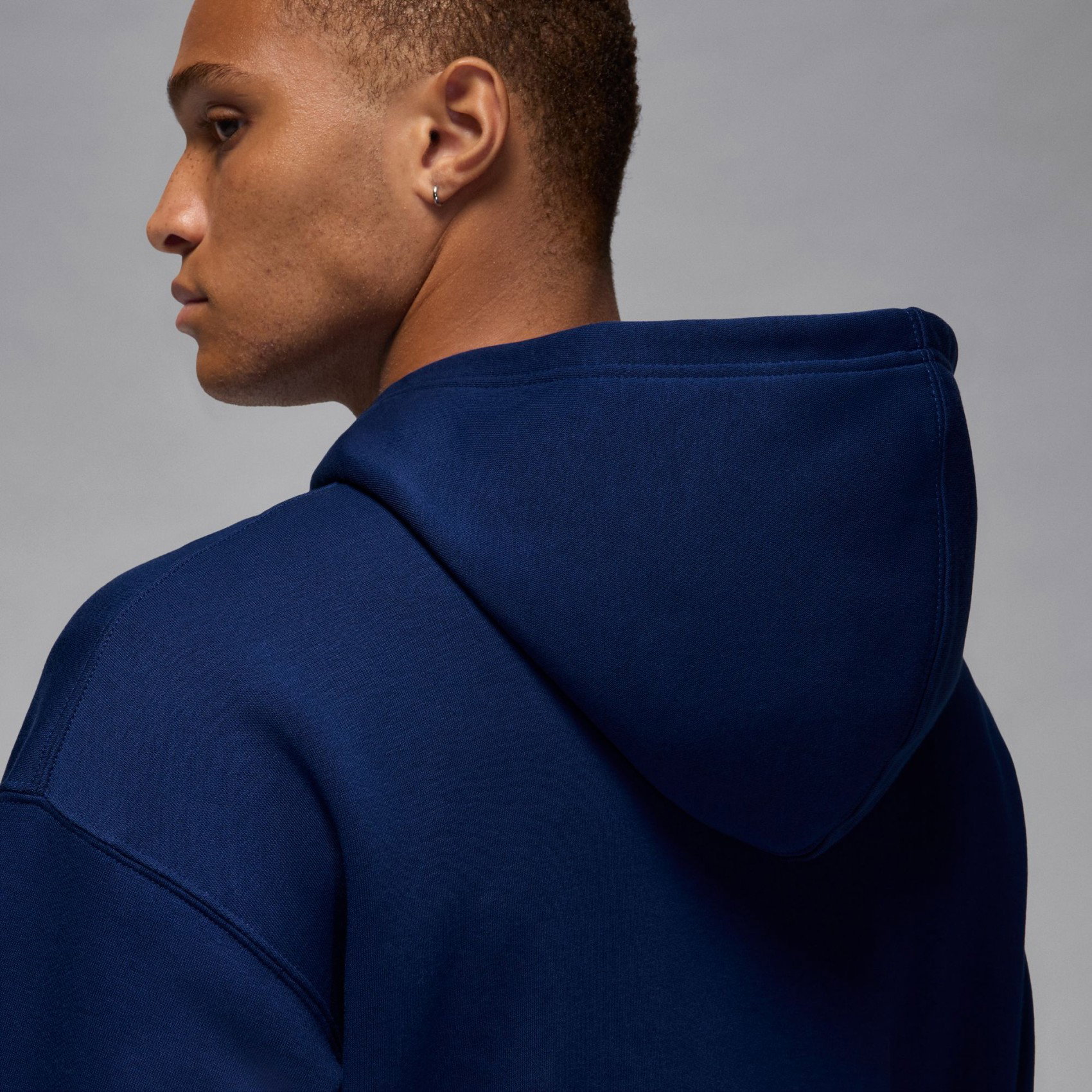 Nike Jordan Brooklyn Oversize Po Hoodie Erkek Mavi Sweatshirt