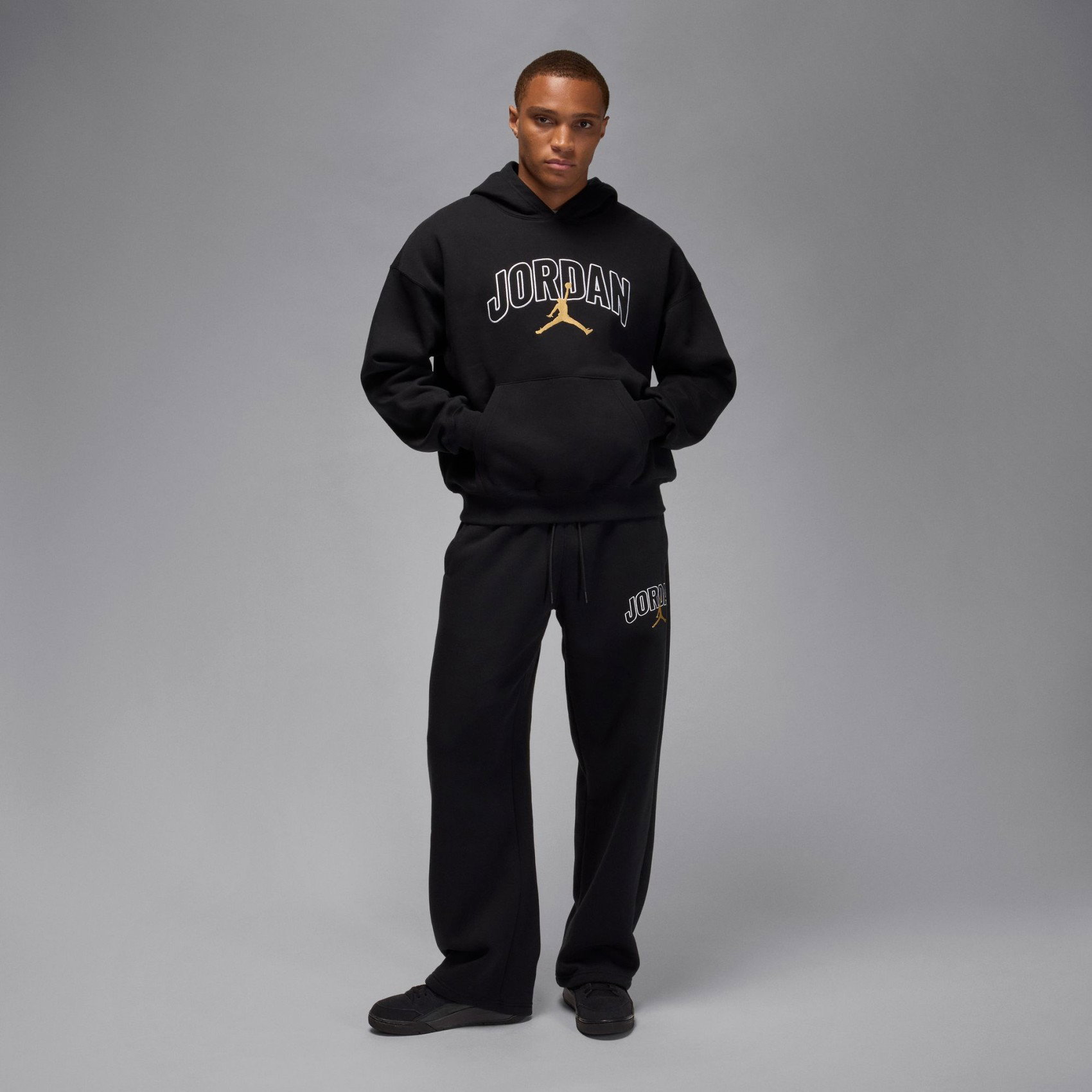 Nike Jordan Brooklyn Oversize Po Hoodie Erkek Siyah Sweatshirt