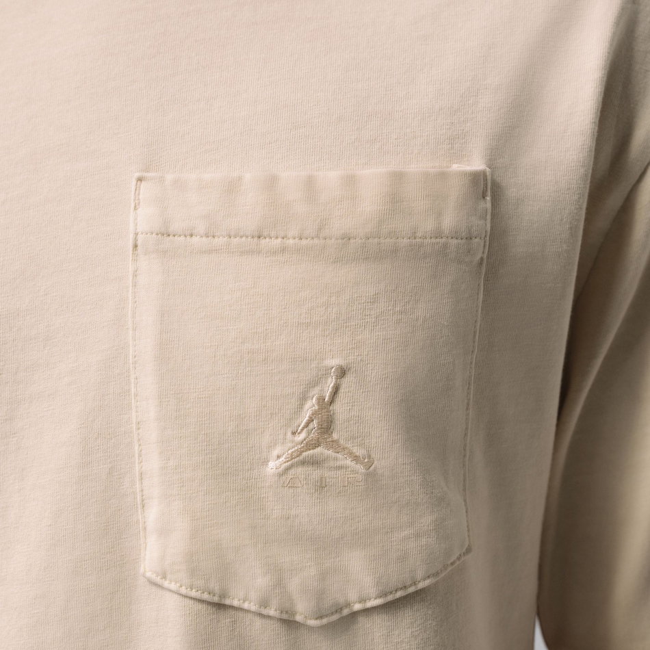 Jordan Brooklyn Pocket Ss Crew Erkek Bej Tişört