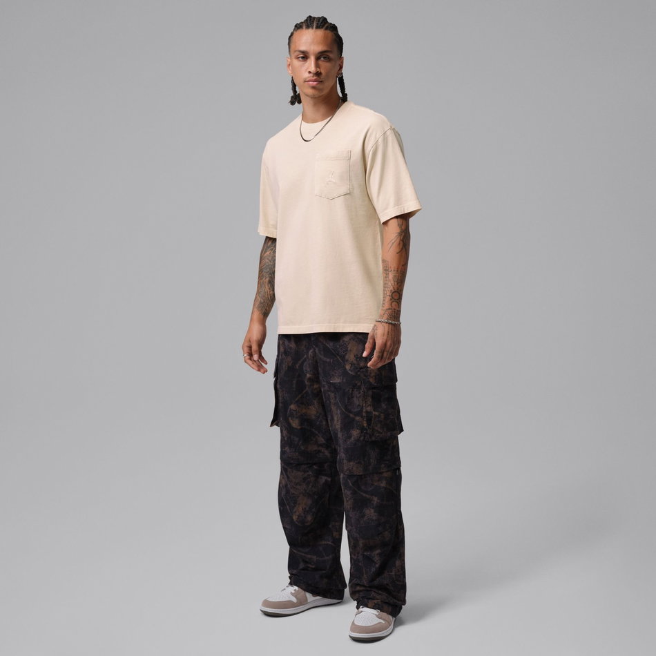 Jordan Brooklyn Pocket Ss Crew Erkek Bej Tişört