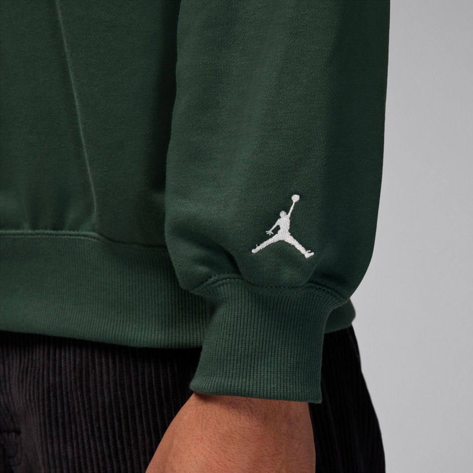 Jordan Brooklyn Snowscape Crew Erkek Yeşil Sweatshirt