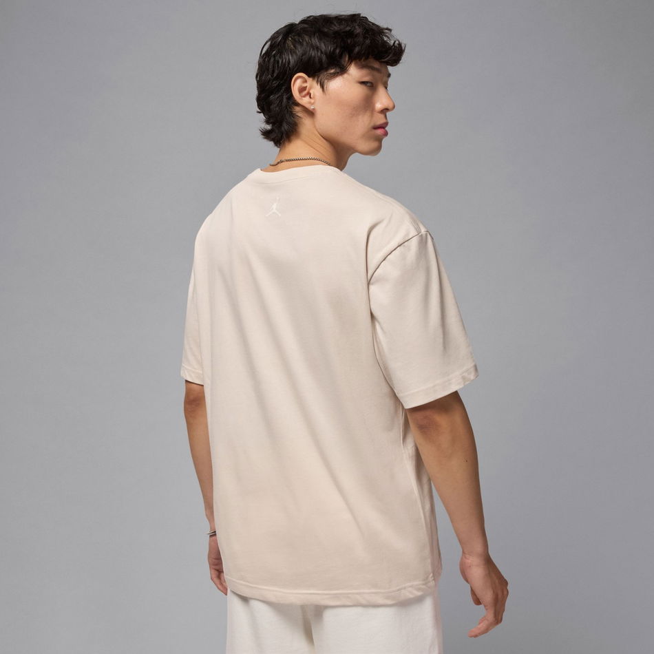 Jordan Brooklyn SS Crew Erkek Bej Tişört