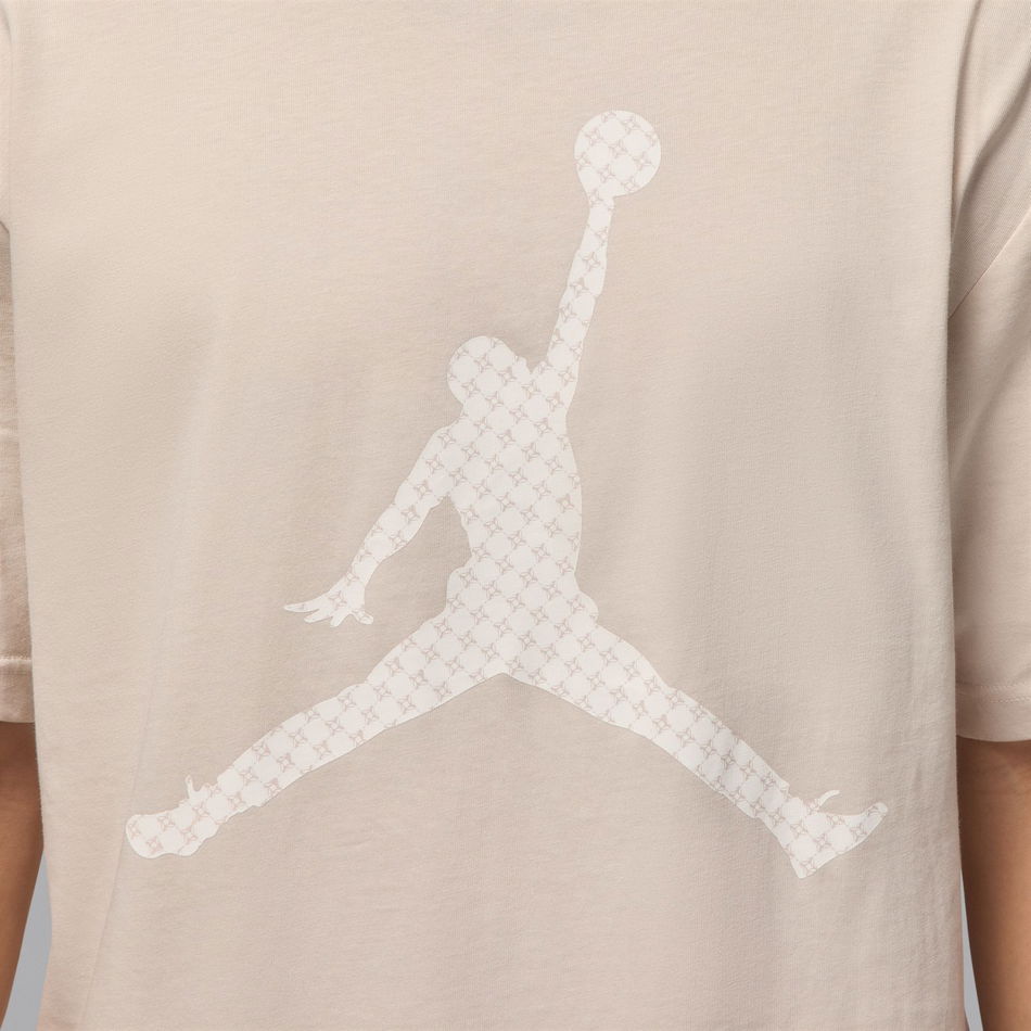 Jordan Brooklyn SS Crew Erkek Bej Tişört