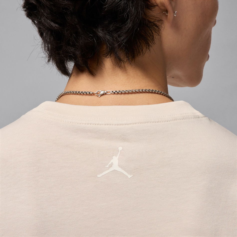 Jordan Brooklyn SS Crew Erkek Bej Tişört