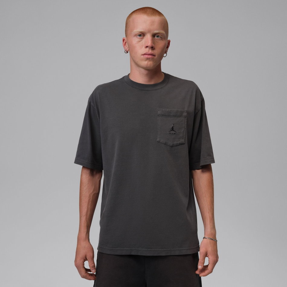 Jordan Brooklyn Ss Crew Erkek Gri Tişört