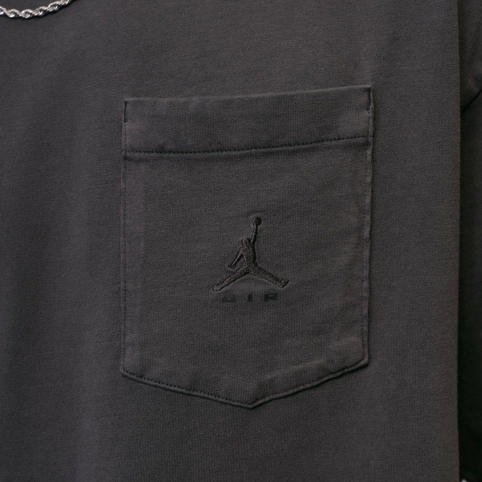 Jordan Brooklyn Ss Crew Erkek Gri Tişört