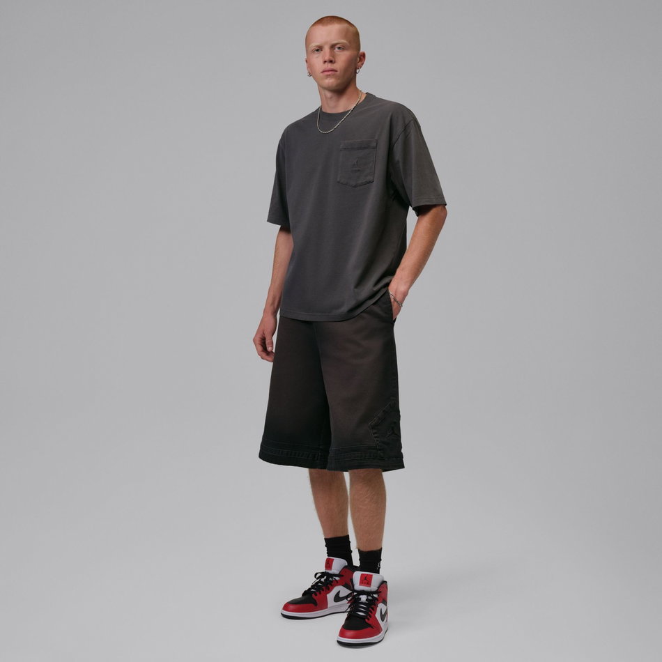 Jordan Brooklyn Ss Crew Erkek Gri Tişört