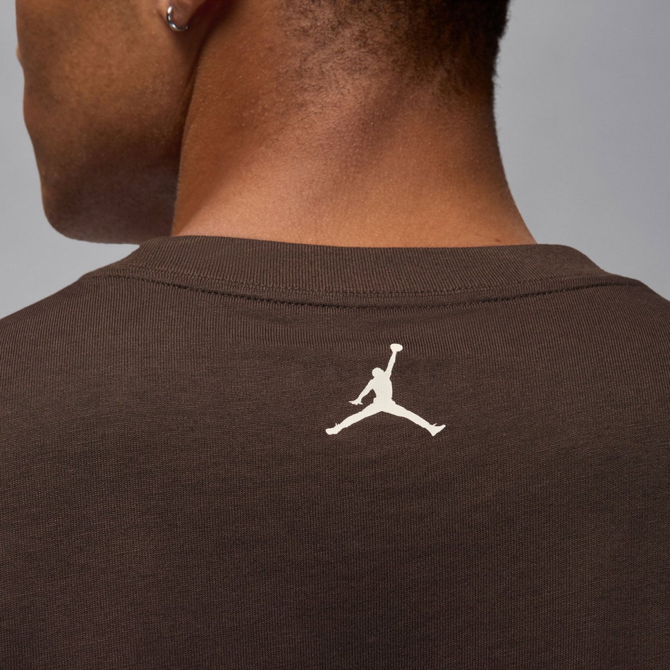 Jordan Brooklyn SS Crew Erkek Kahverengi Tişört