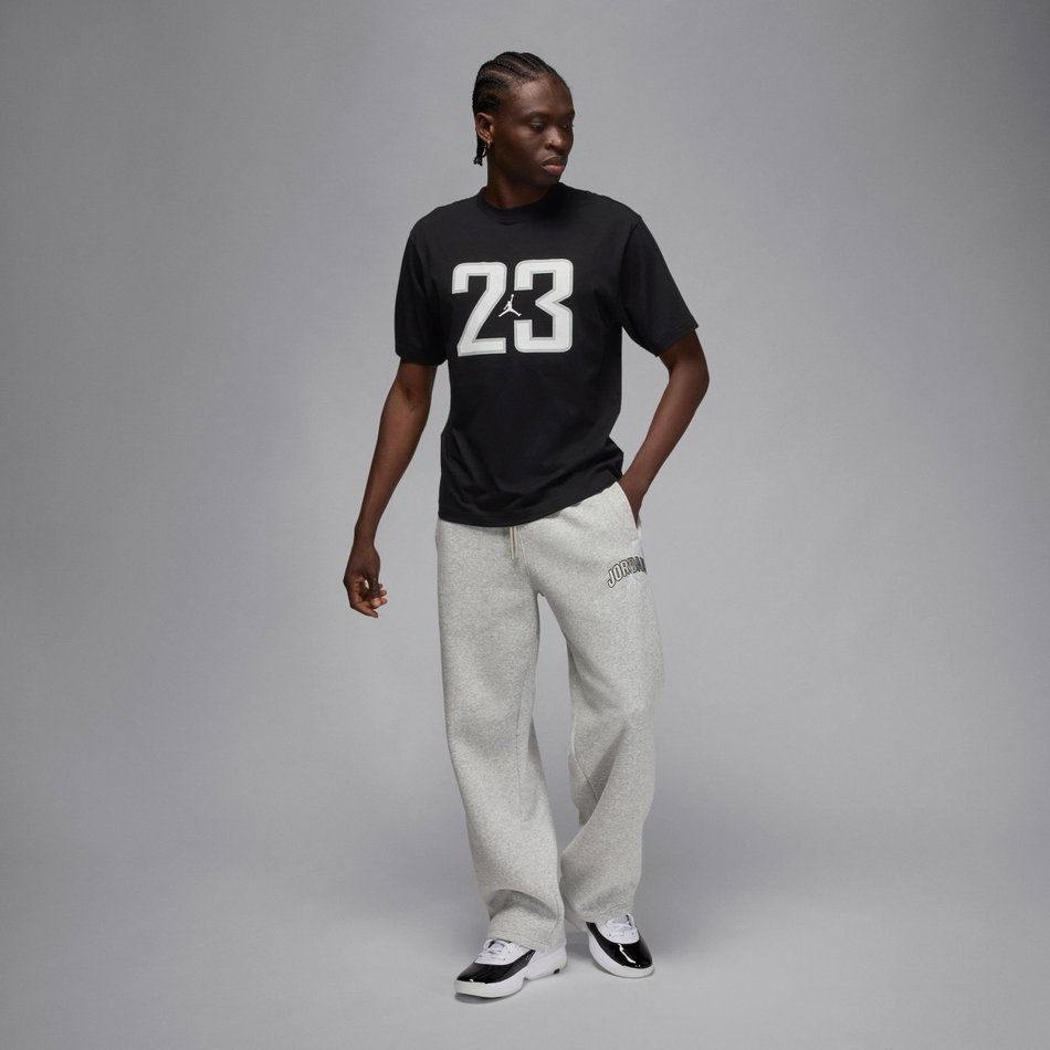 Jordan Brooklyn SS Crew Erkek Siyah Tişört