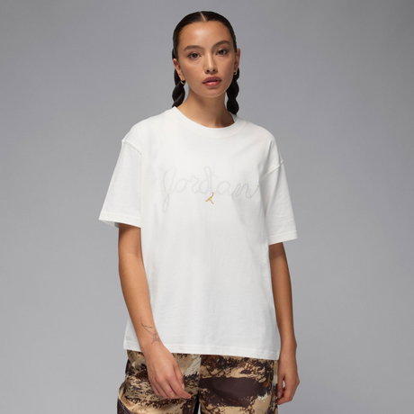 JORDAN - Jordan Brooklyn SS Tee AJXI Kadın Beyaz Tişört