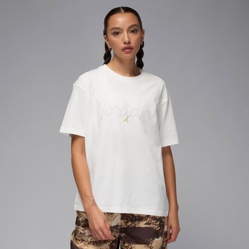 Jordan Brooklyn SS Tee AJXI Kadın Beyaz Tişört