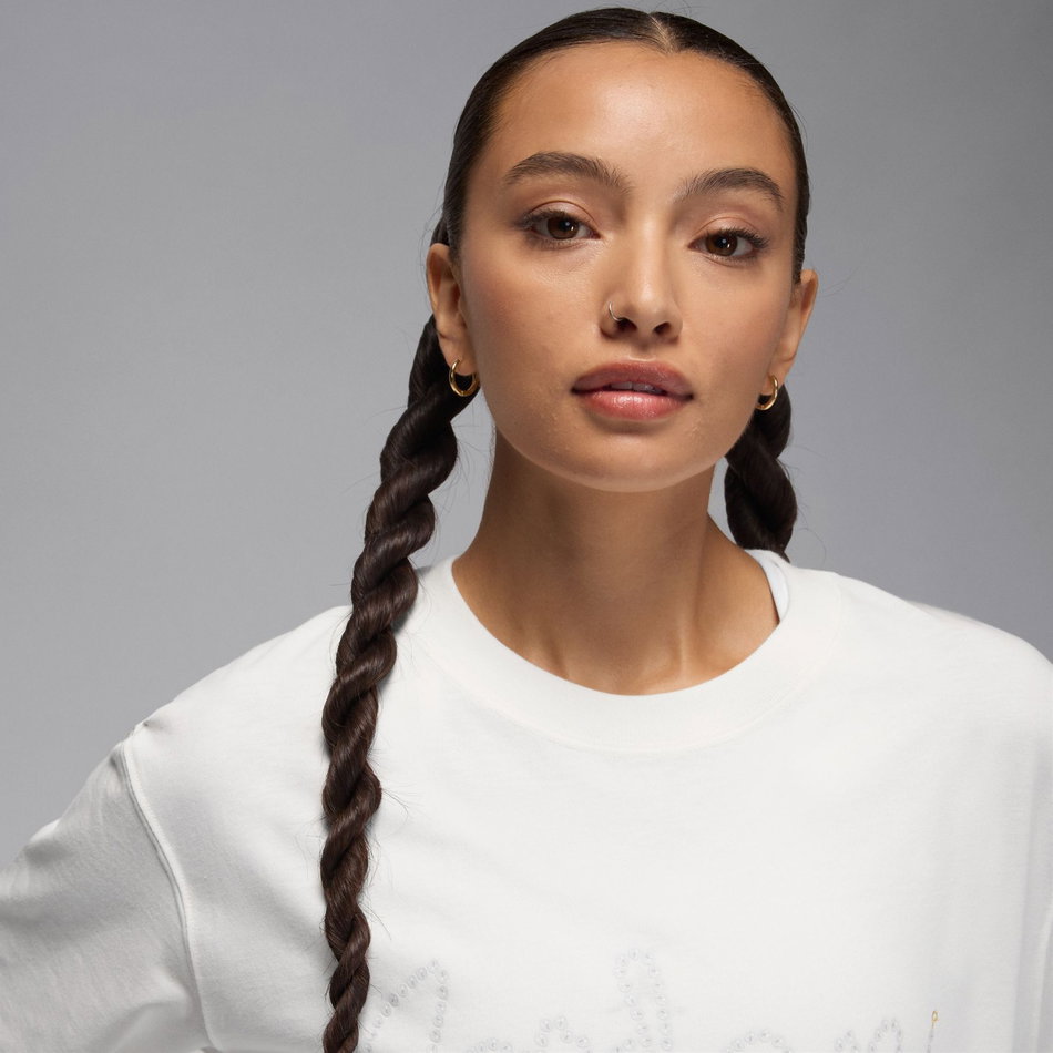 Jordan Brooklyn SS Tee AJXI Kadın Beyaz Tişört