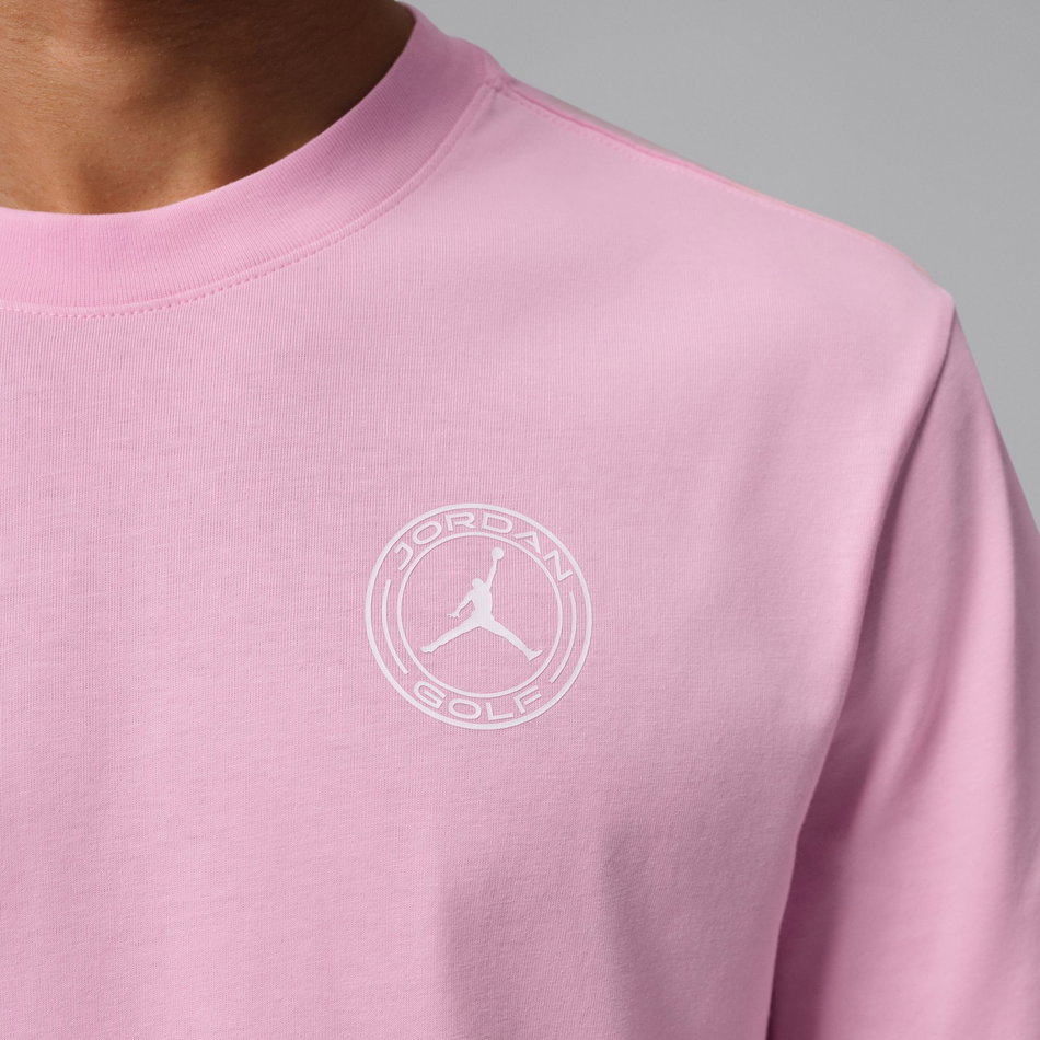 Jordan Dri-FIT Golf Ss Crew Erkek Pembe Tişört