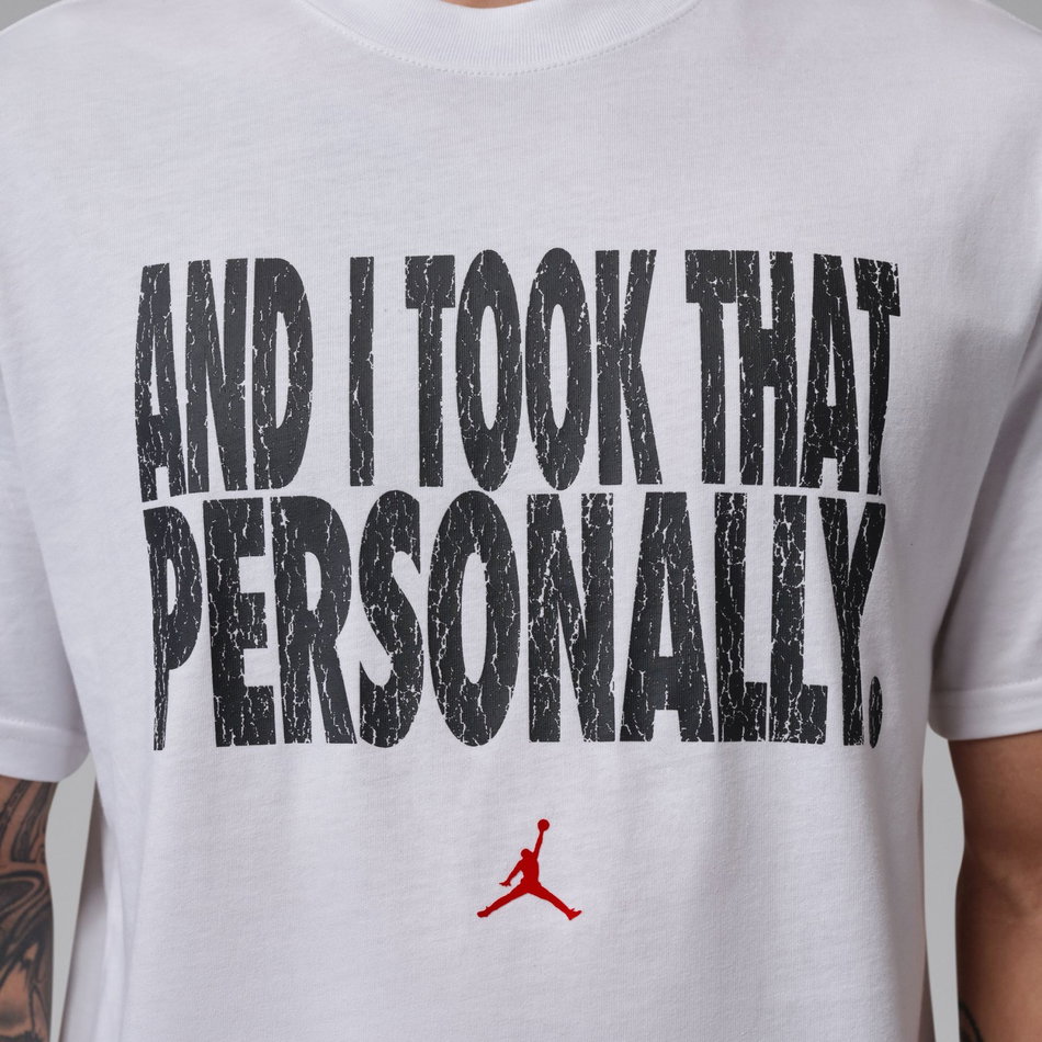 Jordan Dri-FIT Sport Gfx Ss Crew Erkek Beyaz Tişört