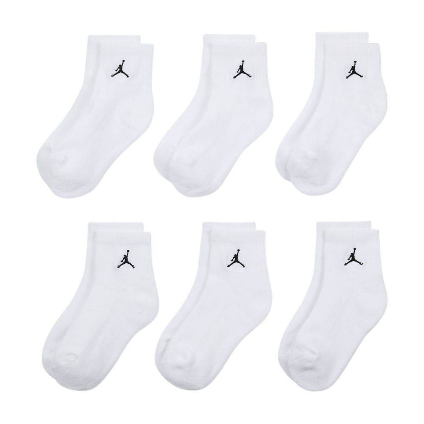 NIKE - Jordan Essential Çocuk Beyaz Çorap (6 Çift)