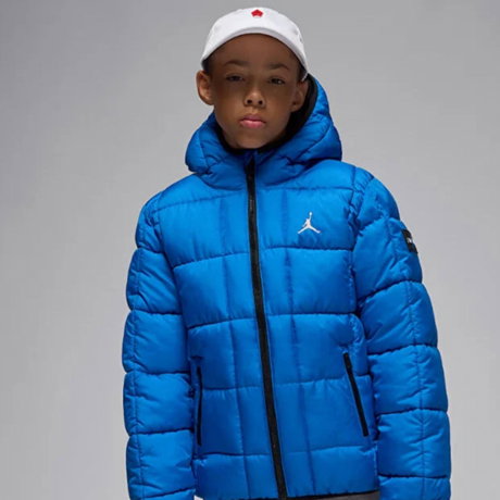 JORDAN - Jordan Essential Midweight Puffer Çocuk Mavi Mont
