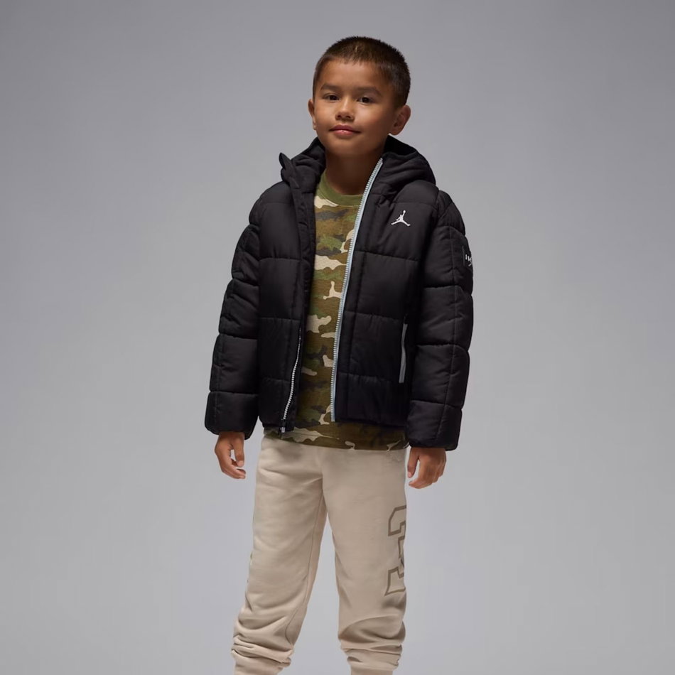 Jordan Essential Midweight Puffer Çocuk Siyah Mont
