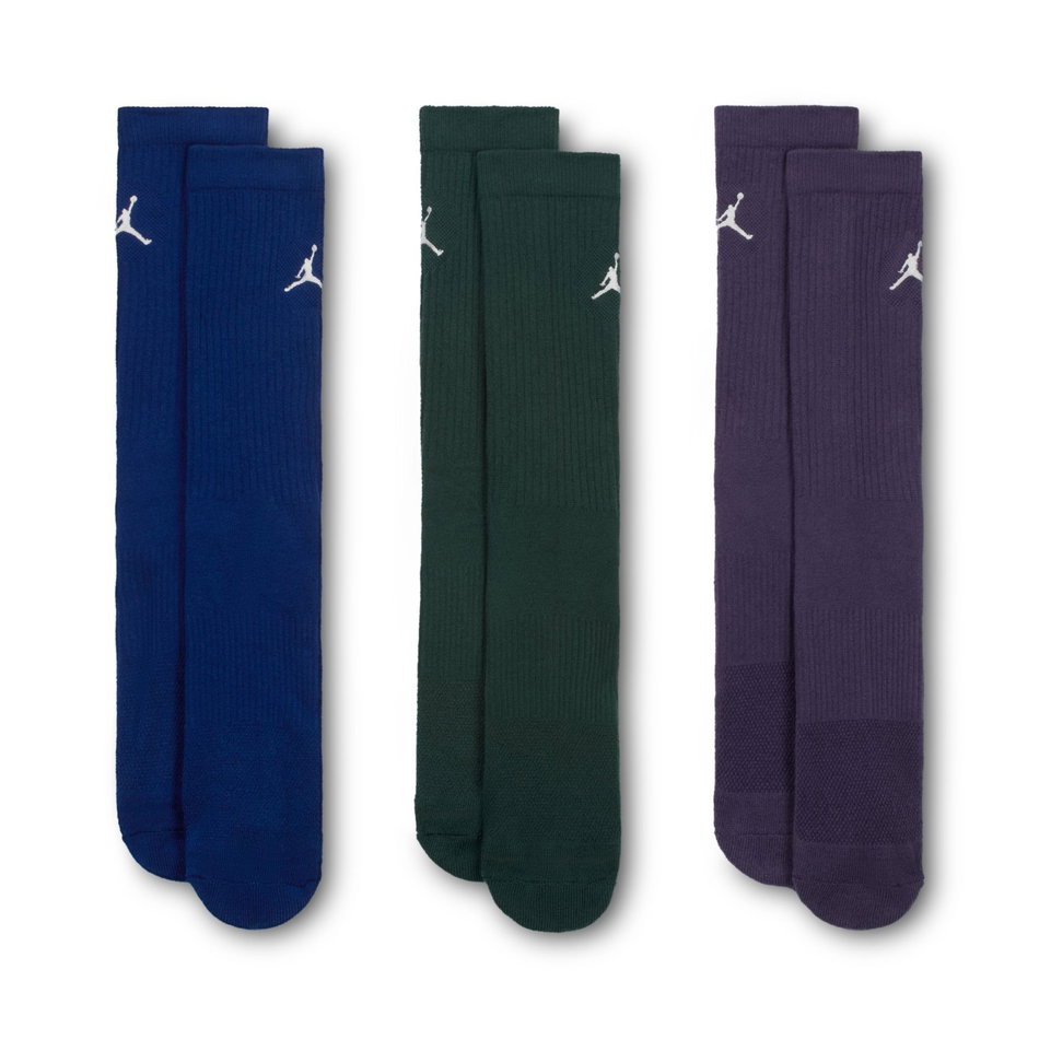 Jordan Everyday Cush Poly Crew (3 çift) Mavi Çorap