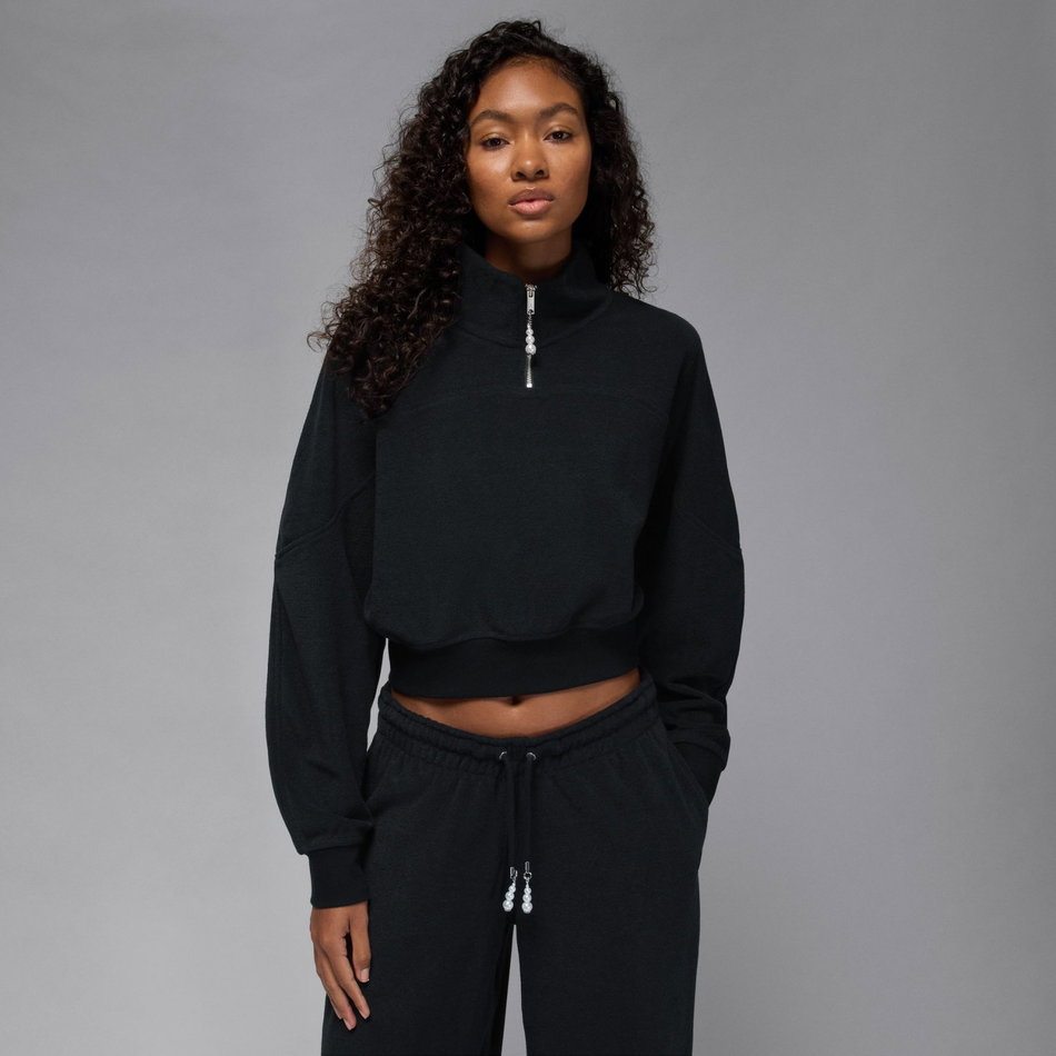 Jordan Fleece Essential QZ Kadın Siyah Sweatshirt