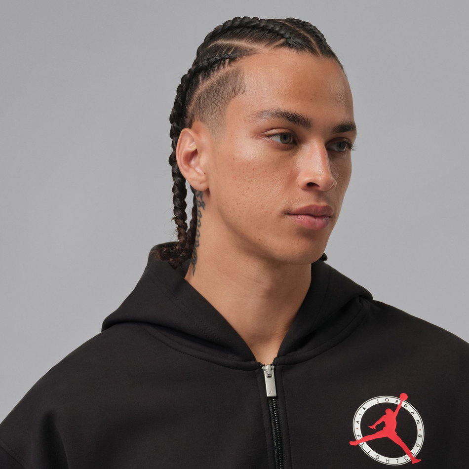 Jordan Flight Club Knit Fz Erkek Siyah Sweatshirt