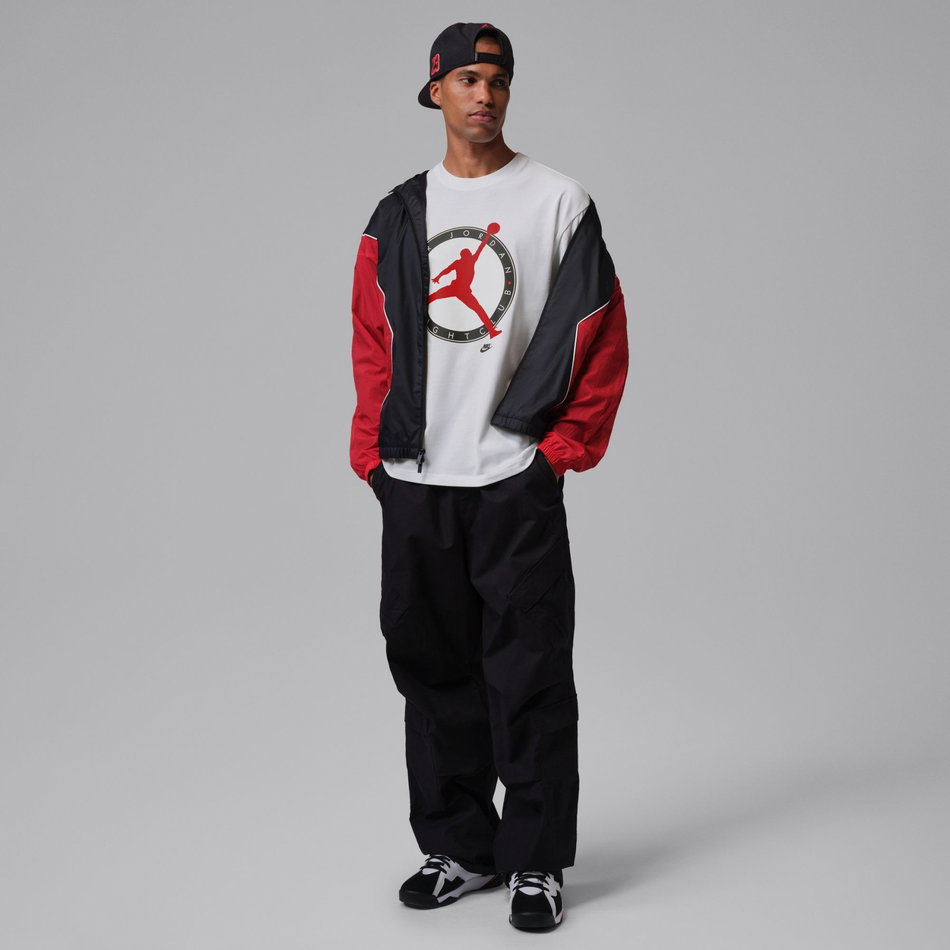 Jordan Flight Club Ss Crew Erkek Beyaz Tişört