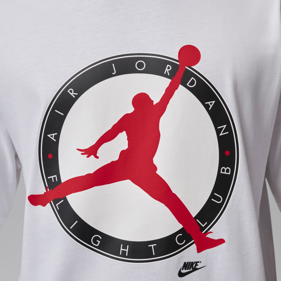 Jordan Flight Club Ss Crew Erkek Beyaz Tişört