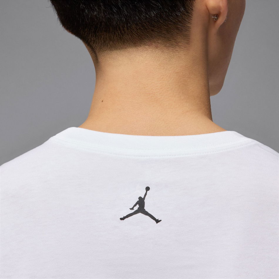 Jordan Flight Essential Flamingo SS Crew Erkek Beyaz Tişört
