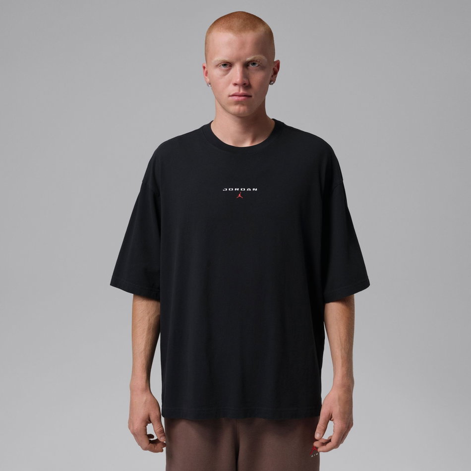Jordan Flight Essentials Oversized Patch Ss Erkek Siyah Tişört