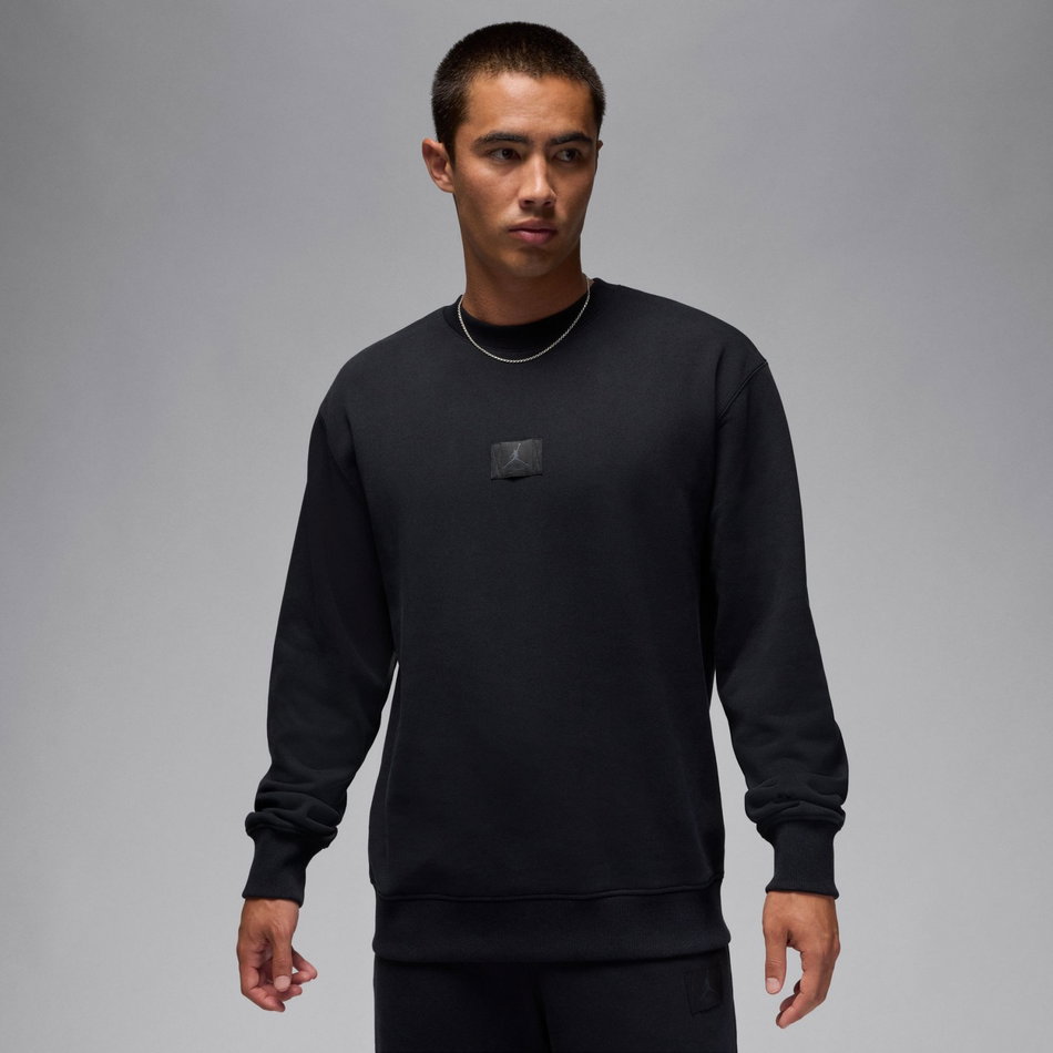 Jordan Flight Fleece Crew Erkek Siyah Sweatshirt
