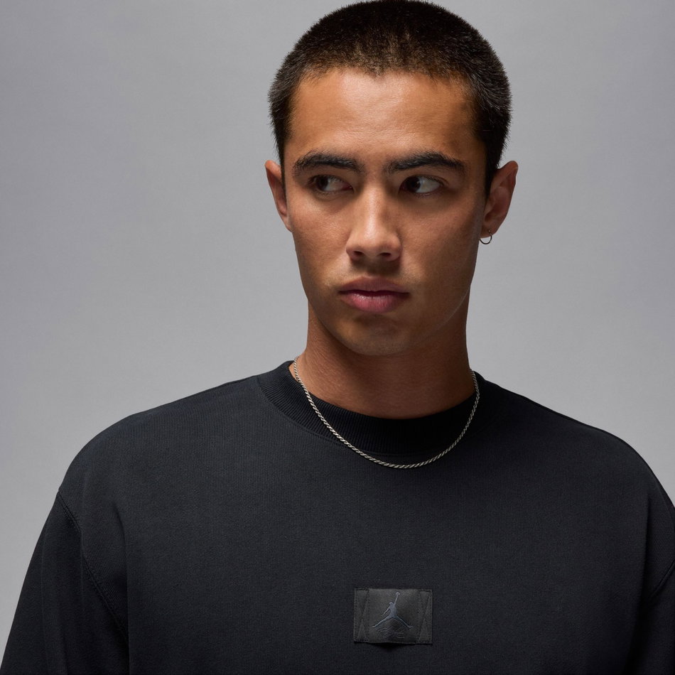 Jordan Flight Fleece Crew Erkek Siyah Sweatshirt