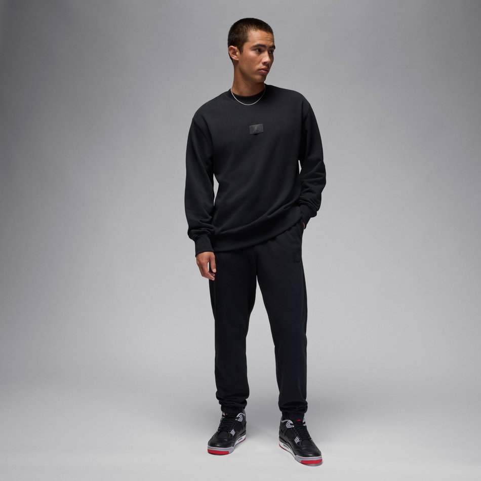 Jordan Flight Fleece Crew Erkek Siyah Sweatshirt