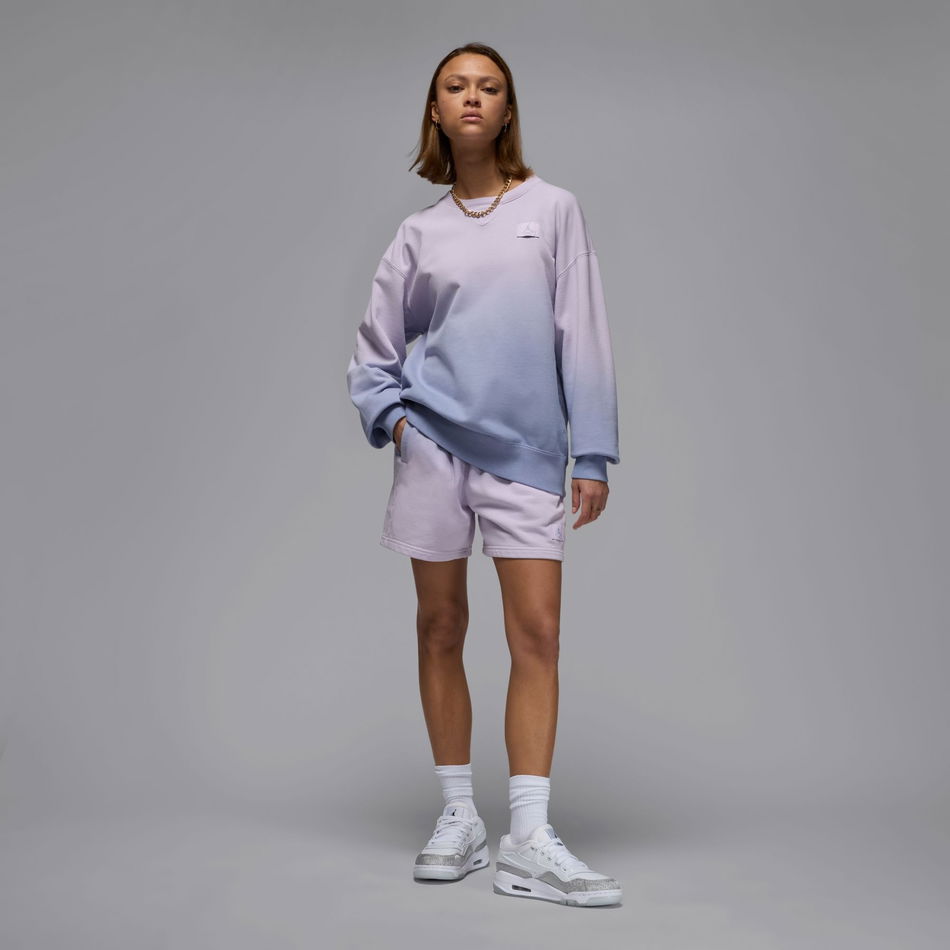 Jordan Flight Fleece FT Crew Kadın Mor Sweatshirt