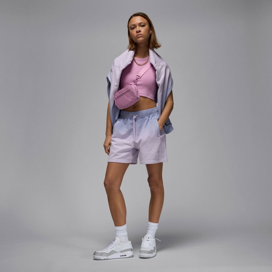 Jordan Flight Fleece FT Short Kadın Mor Şort