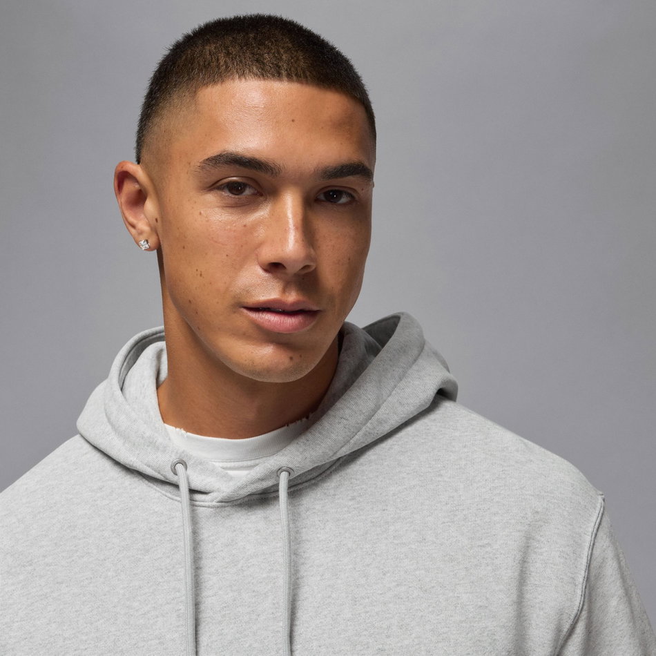 Jordan Flight Fleece Po Erkek Gri Sweatshirt