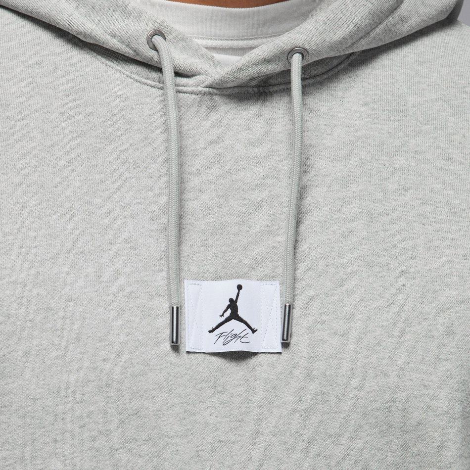 Jordan Flight Fleece Po Erkek Gri Sweatshirt