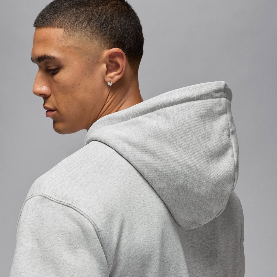 Jordan Flight Fleece Po Erkek Gri Sweatshirt