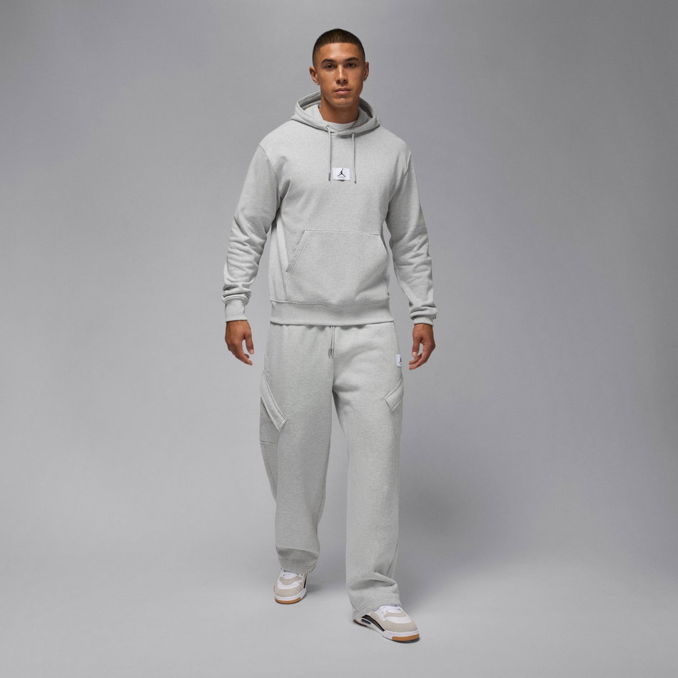 Jordan Flight Fleece Po Erkek Gri Sweatshirt