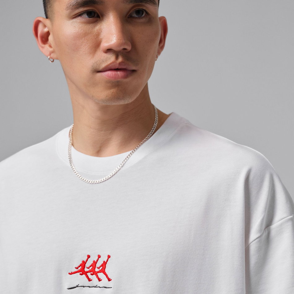 Jordan Flight Gfx Os Ss Crew Erkek Beyaz Tişört