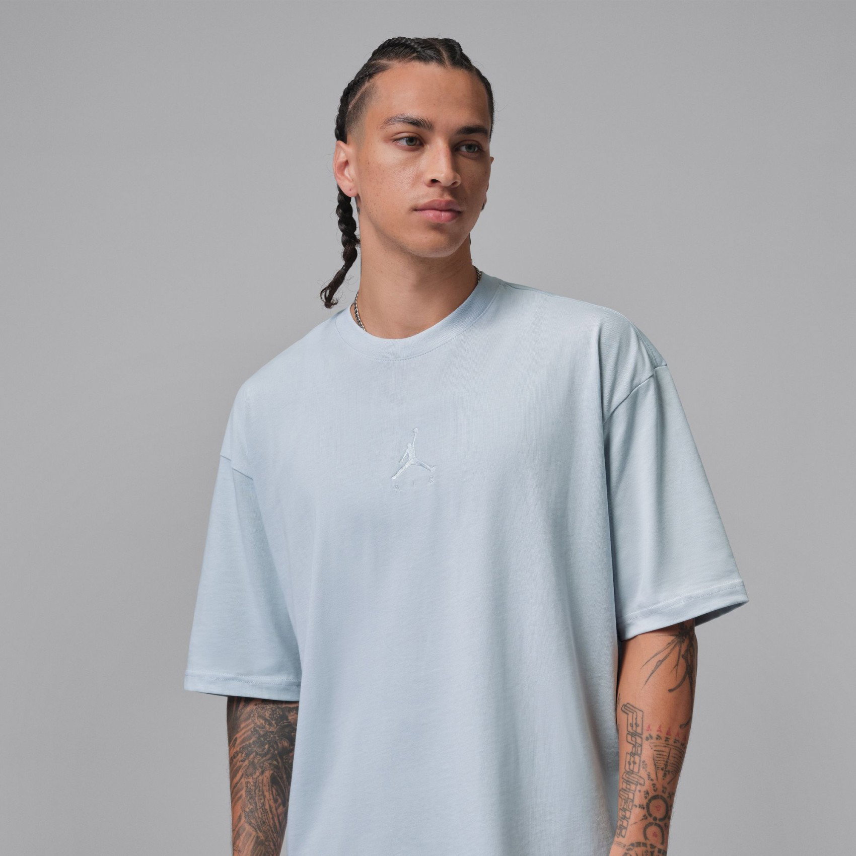 Nike Jordan Flight Oversize Ss Crew Erkek Mavi Tişört IB7345-472