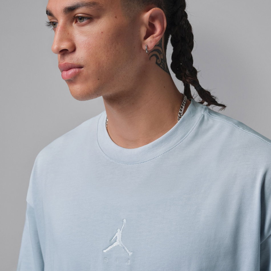 Jordan Flight Oversize Ss Crew Erkek Mavi Tişört