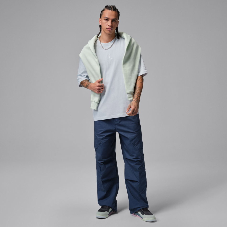 Jordan Flight Oversize Ss Crew Erkek Mavi Tişört