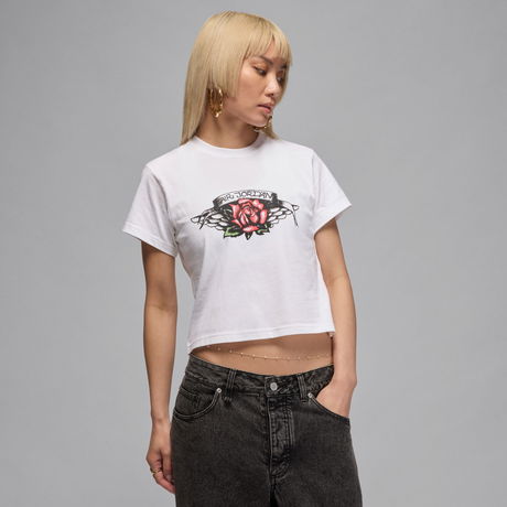 JORDAN - Jordan Flight SS GFX Tee Kadın Beyaz Tişört
