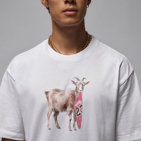 JORDAN - Jordan Goat SS Crew Erkek Beyaz Tişört