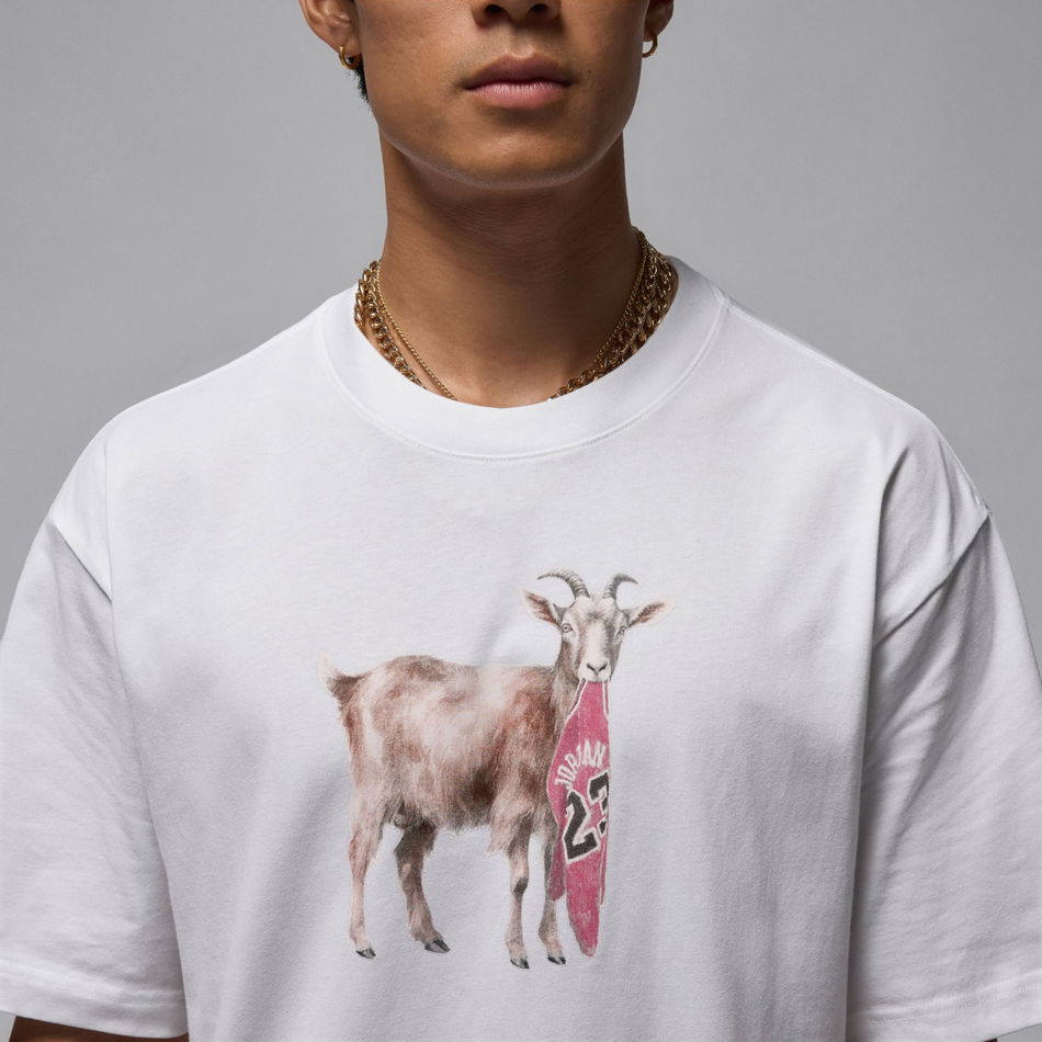Jordan Goat SS Crew Erkek Beyaz Tişört