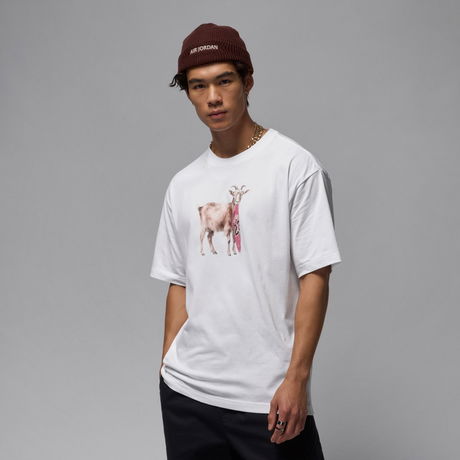 JORDAN - Jordan Goat SS Crew Erkek Beyaz Tişört (1)