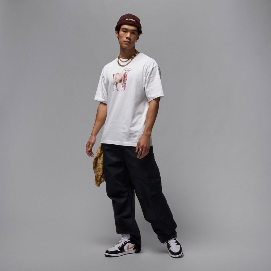 Jordan Goat SS Crew Erkek Beyaz Tişört