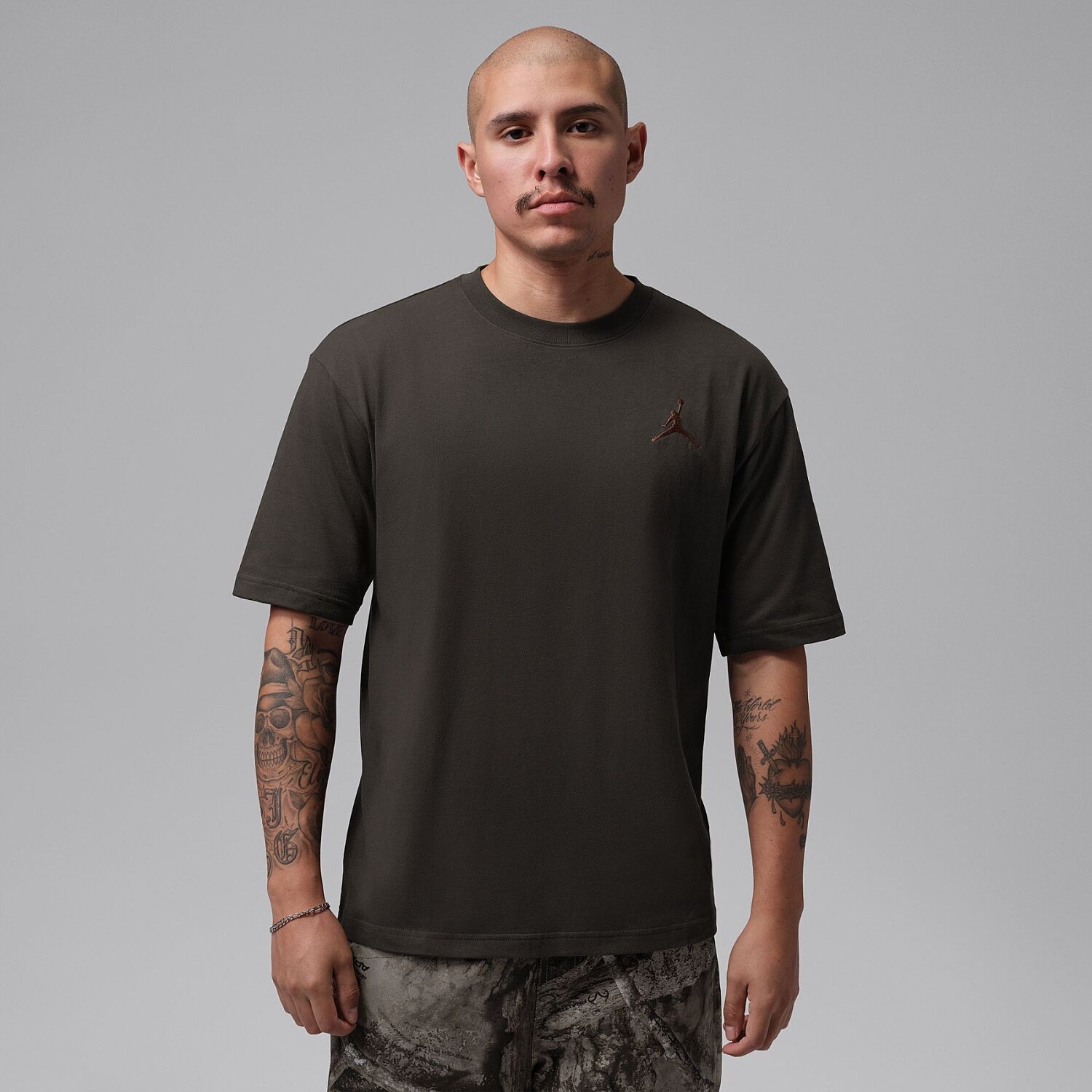 Мужская футболка Jordan Jumpman Emb Ss Crew Kahverengi
